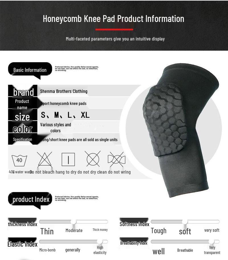 Shenma Outdoor Basketball Knee Pads with Honeycomb Anti-Collision Technology for Running and Fitness