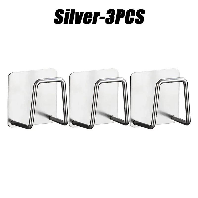 Sticky Sponge Holder for Kitchen Sink Stainless Steel Scrubber Hanger with Strong Adhesive Space-Saving Dishcloth Organizer 2
