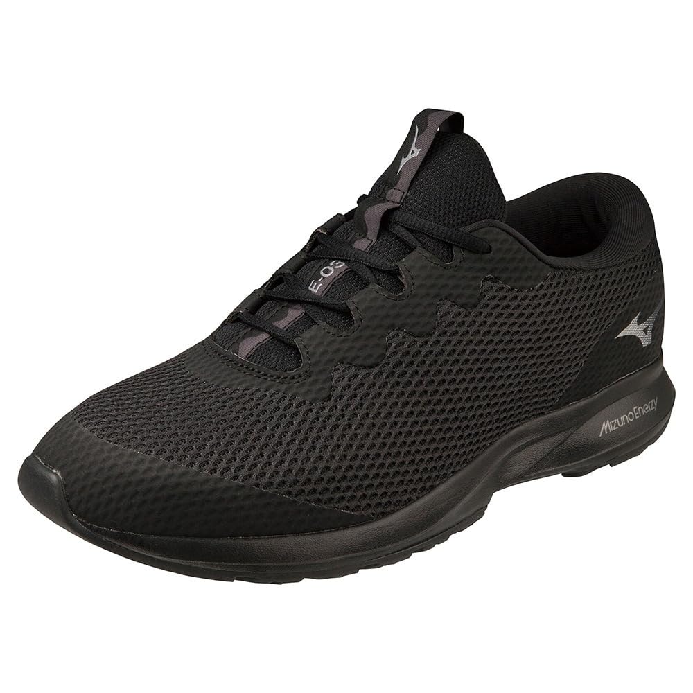 Mizuno ME-03 2 Energy Walking Shoes, Lightweight, Wide Fit, Casual Sneakers, Black, Size 26.0 cm, 3E