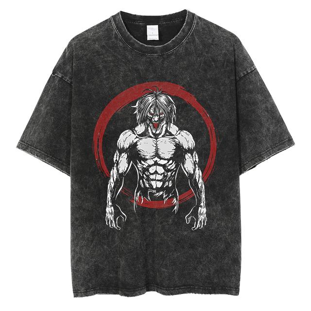 Levi Ackerman Attack on Titan Cotton Harajuku T-Shirt L