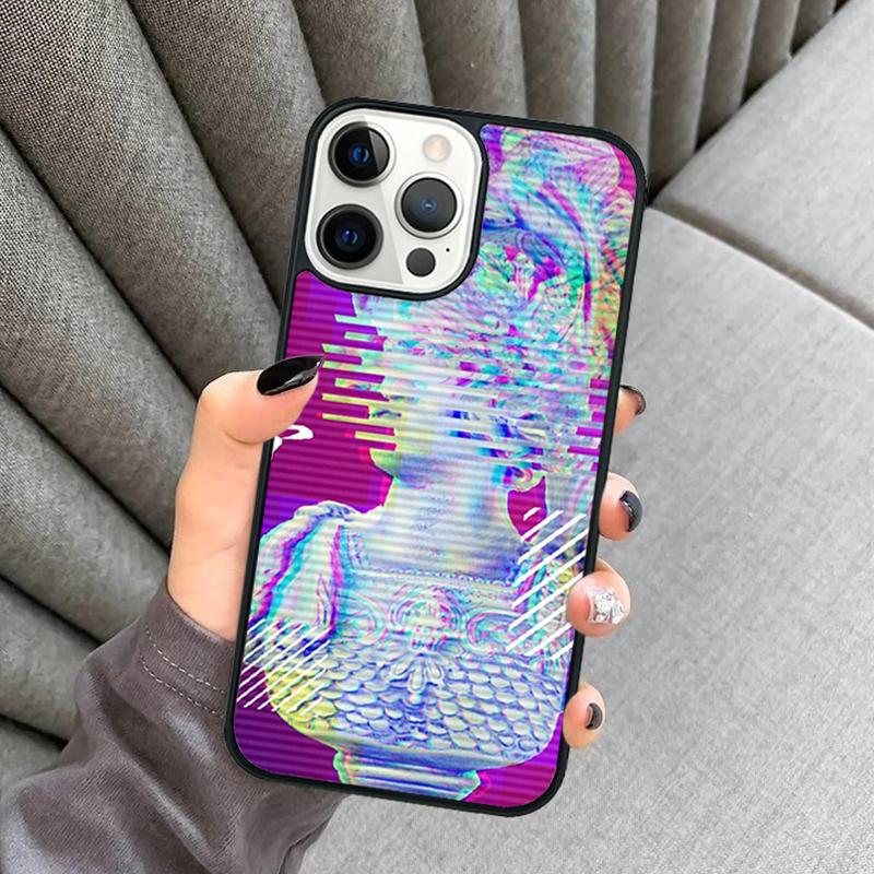 Vaporwave Art Phone Case For iPhone 17 Air 16 16e 15 13 14 Pro Max 11 12 Plus 2022 MAX Shell Cover coque
