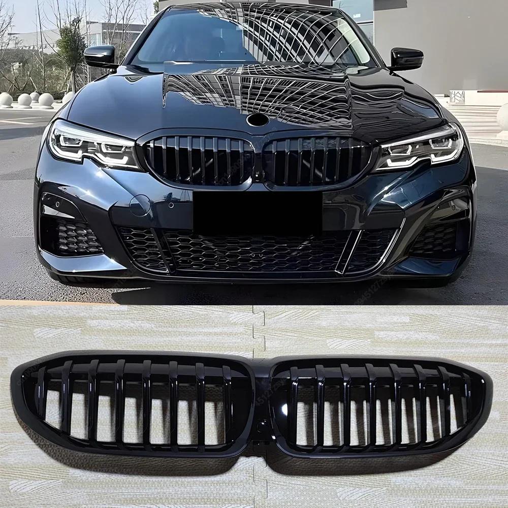Car Front Kidney Grille Single Slat Front Racing Grills Bumper Kidney Grill Grilles For BMW 3 Series G20 G21 2019-2022 M-Pack