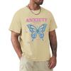 Anxiety, Butterfly Design T Shirt Harajuku Short Sleeve T-shirt 100% Cotton Graphics Tshirt Tops
