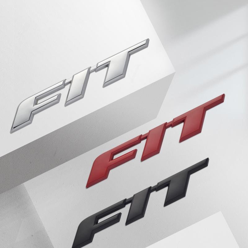 QLN2 Car Badges FIT Trunk Emblem Metal Stickers Body Decals Letter Decor For Honda FIT JAZZ GK5 TYPER Mugen City