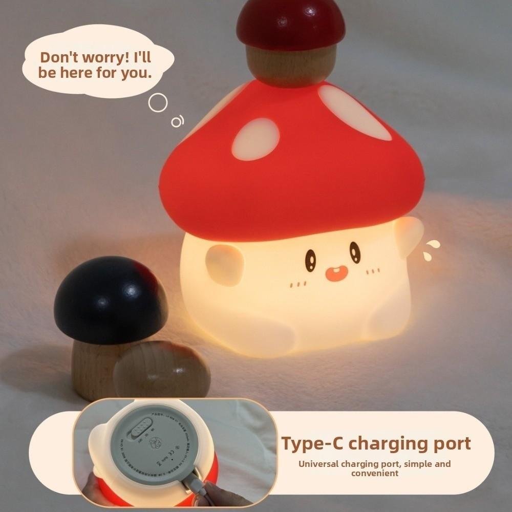 Typ-C Lade Pilz Nachtlicht Warmes Licht Nachtlampe Neue Tipp Tipp Lichter Geburtstagsgeschenk