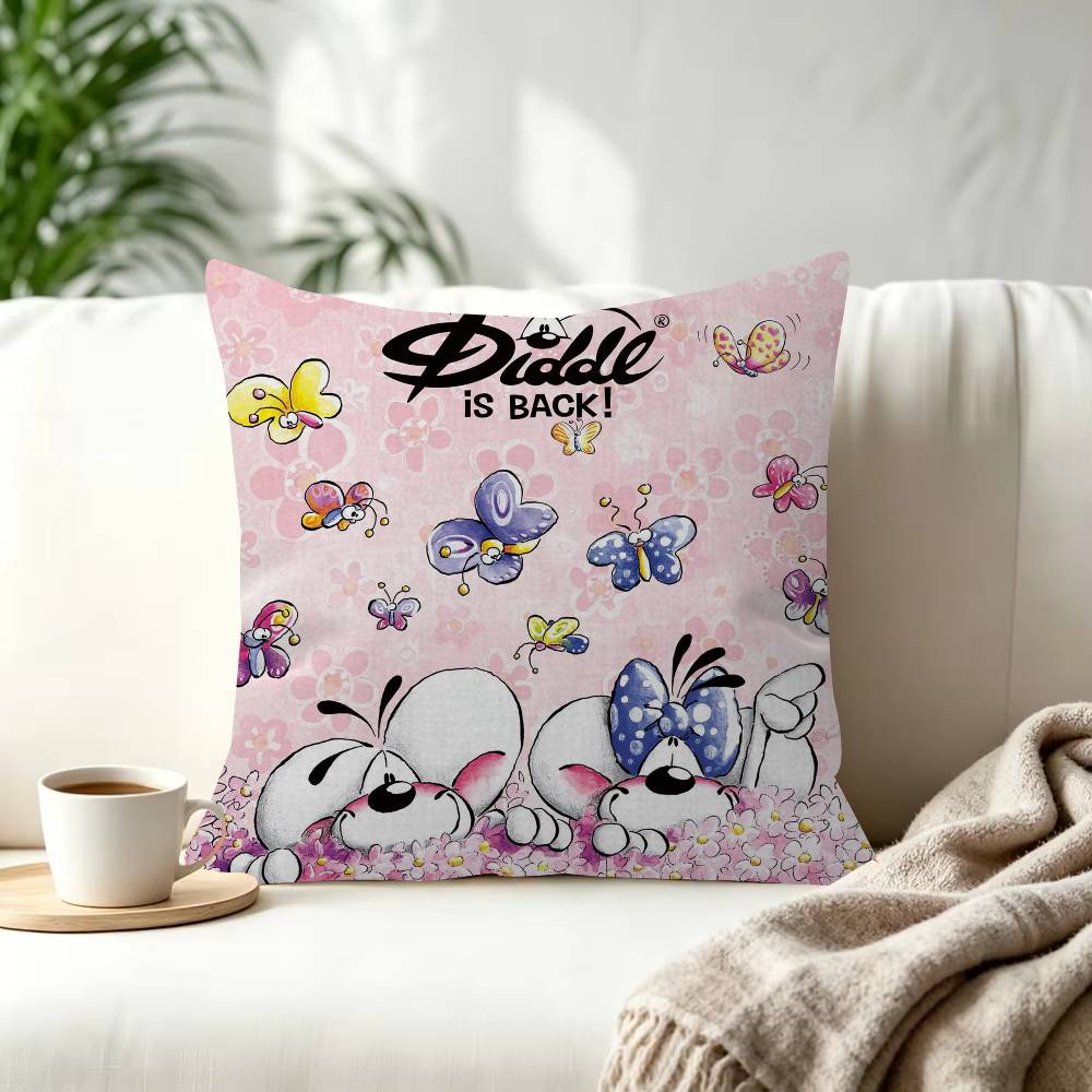 Character Diddl Cute Decorative Pillowcase Square Pillowcase Home Office Decorative Cushion Cover