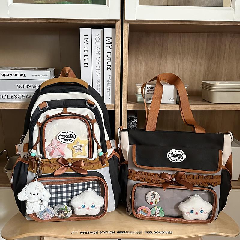 Cute Large Capacity Backpack For School Girls With Nylon Material