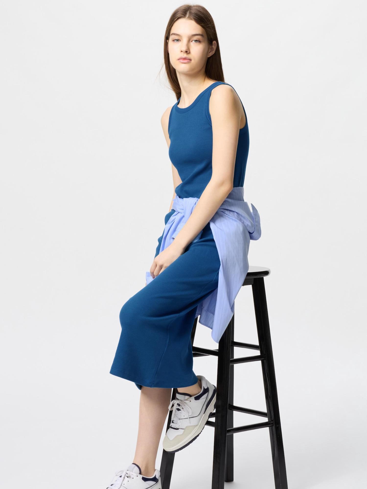 

Uniqlo Платье-бюстгальтер в рубчик в японском стиле 66 BLUE/XL