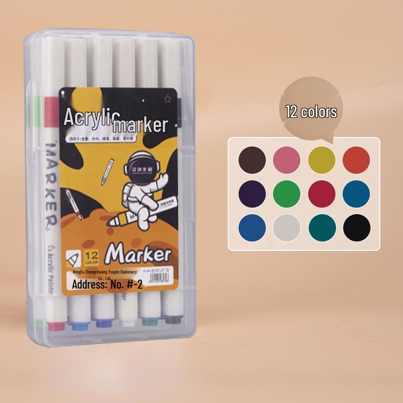 Acrylic Quick-Dry Waterproof Marker Pens for Kids Art and School Use