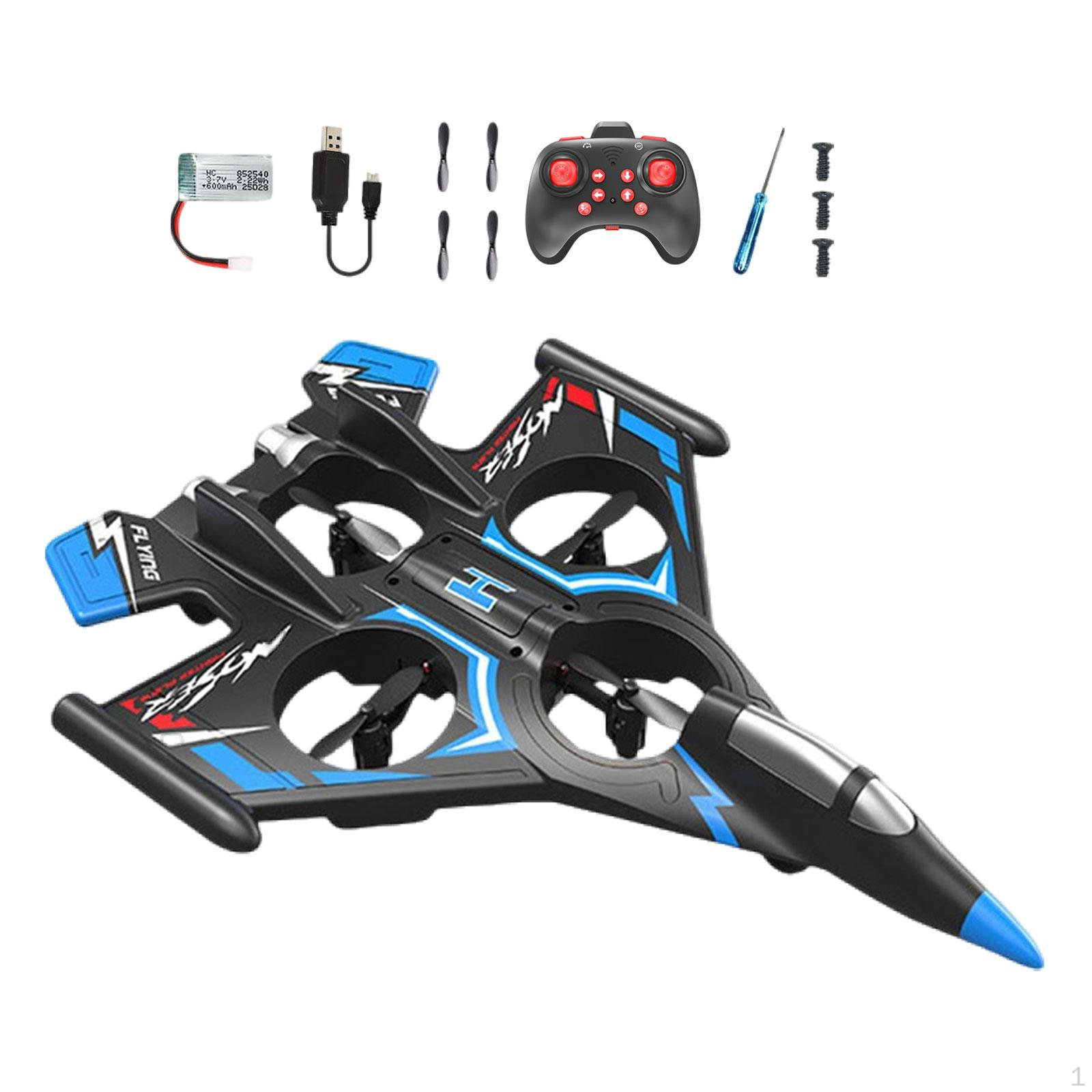 

Радіокерована модель винищувача, легка в управлінні, захищена від падінь, 4-канальний літак з пінопласту з датчиком крену для вулиці Blue with 1 Battery