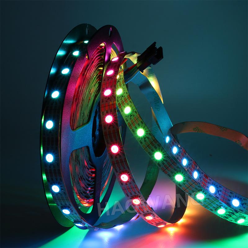WS2813 Dream Color 5050 RGB LED Strip with Built-in IC Driver and Breakpoint Resume, DC5V