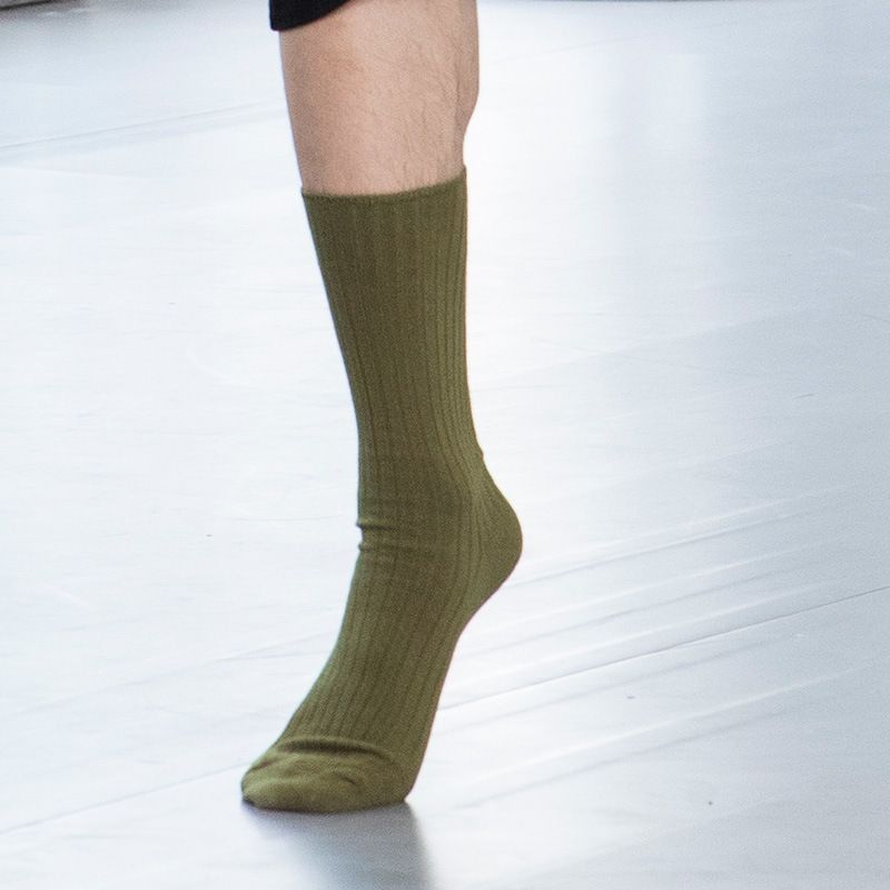 

Modern Dance Socks Men and Women Dance Tube Socks High Waist Cotton Practice Socks Indoor Jazz Yoga Socks Room Socks Adult Army Green