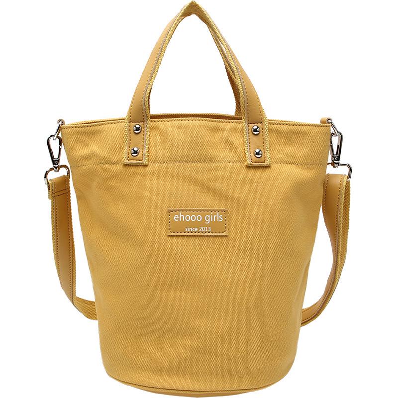 Canvas Bag Niche Design Bucket Bag Women's Shoulder Messenger Bag Commuter Versatile Handbag Small Bag