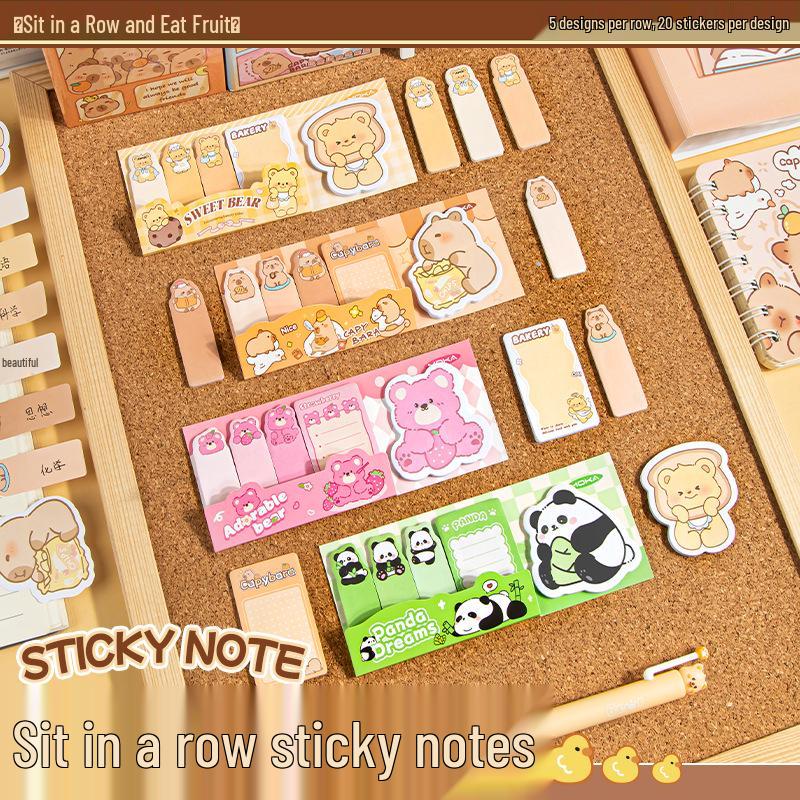 Creative Panda Sticky Notes - Large Notepad for Office and Student Use