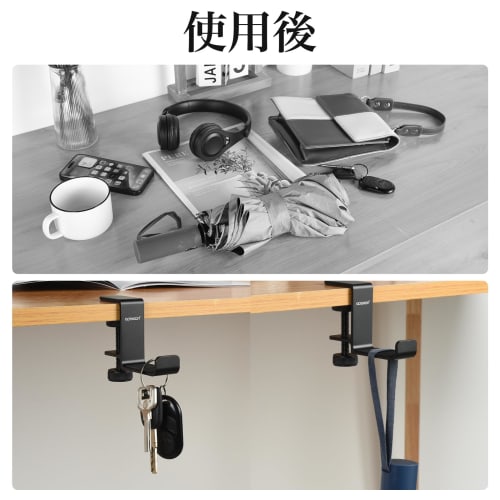 aceyoon Headphone Stand, Lightweight Headphone Hanger, Aluminum Alloy Headphone Hook, Heavy-Duty, 2kg Weight Capacity, Desk Hook, Supports Items up to