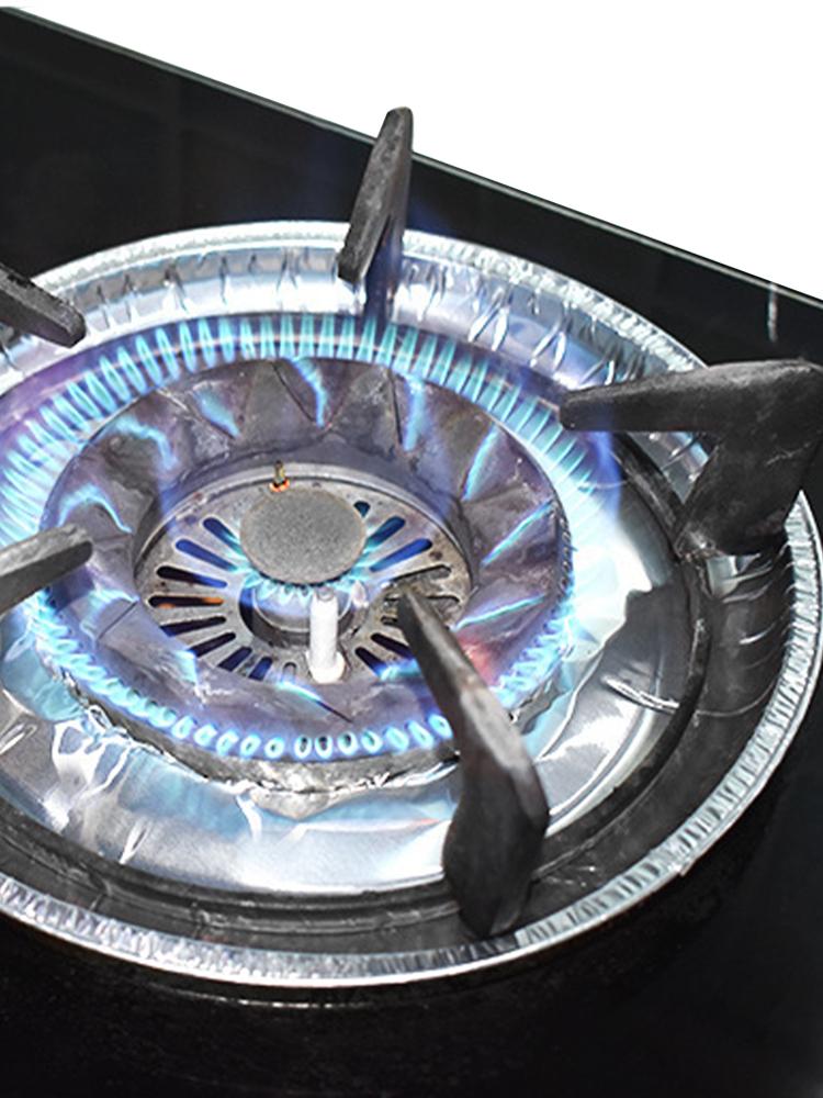 10 sztuk okrągłych osłon palników kuchennych z folii aluminiowej, wielokrotnego użytku, odpornych na wysoką temperaturę, ochrona płyty kuchennej dla czystej, higienicznej kuchni