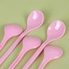 Disposable Long Handle Plastic Spoon for Fruit Salad, Cake, Ice Cream, and Yogurt - 13 Cm