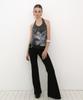 DOFFSEPT Low-Rise Bootcut Pants (Black)