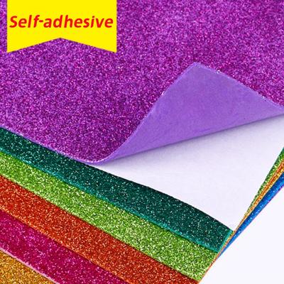 10 Sheets Crafting Assorted Glitter EVA Foam Sheet For DIY Crafts, Scrapbook Material Handmade Wedding Party Decoration
