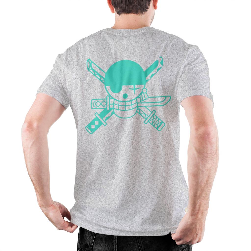 Mens TShirts Zoro Ones Pieces Creative Cotton Tee Shirt Short Sleeve  T Shirts O Neck Clothing Plus Size