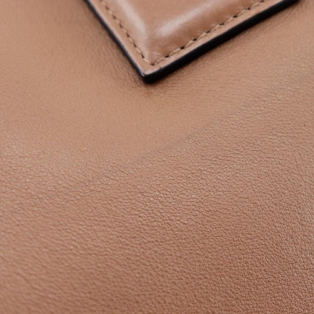 LOEWE goya weekender Boston bag Brown Calfskin Women Used