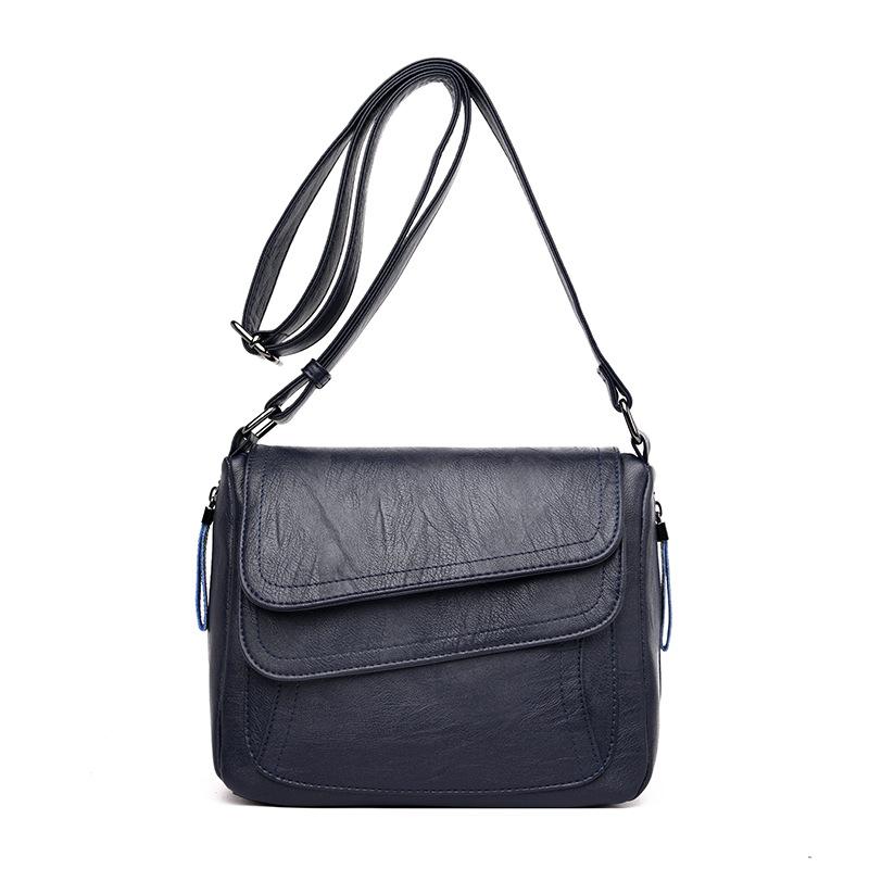 Autumn New Autumn Style Middle-aged and Elderly Women's Bag Shoulder Crossbody Bag Soft Leather Women's Singles Bag