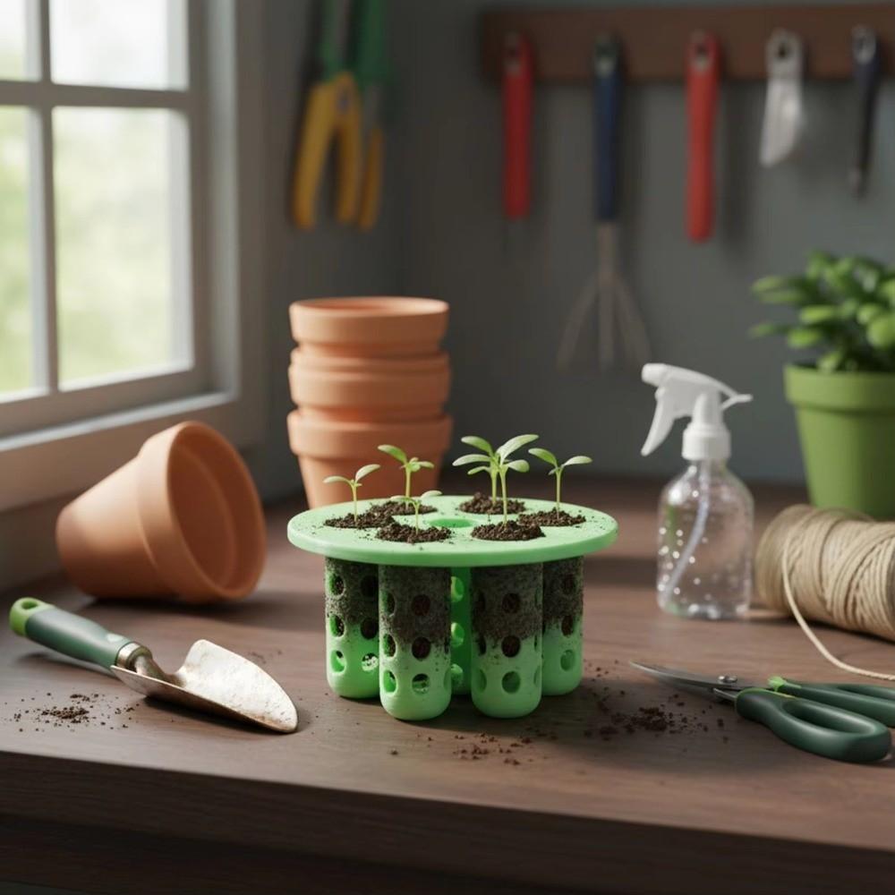 7 Cells Garden Nursery Pot Breathable Plant Germination Tray Seed Starter Tray  Home Gardening