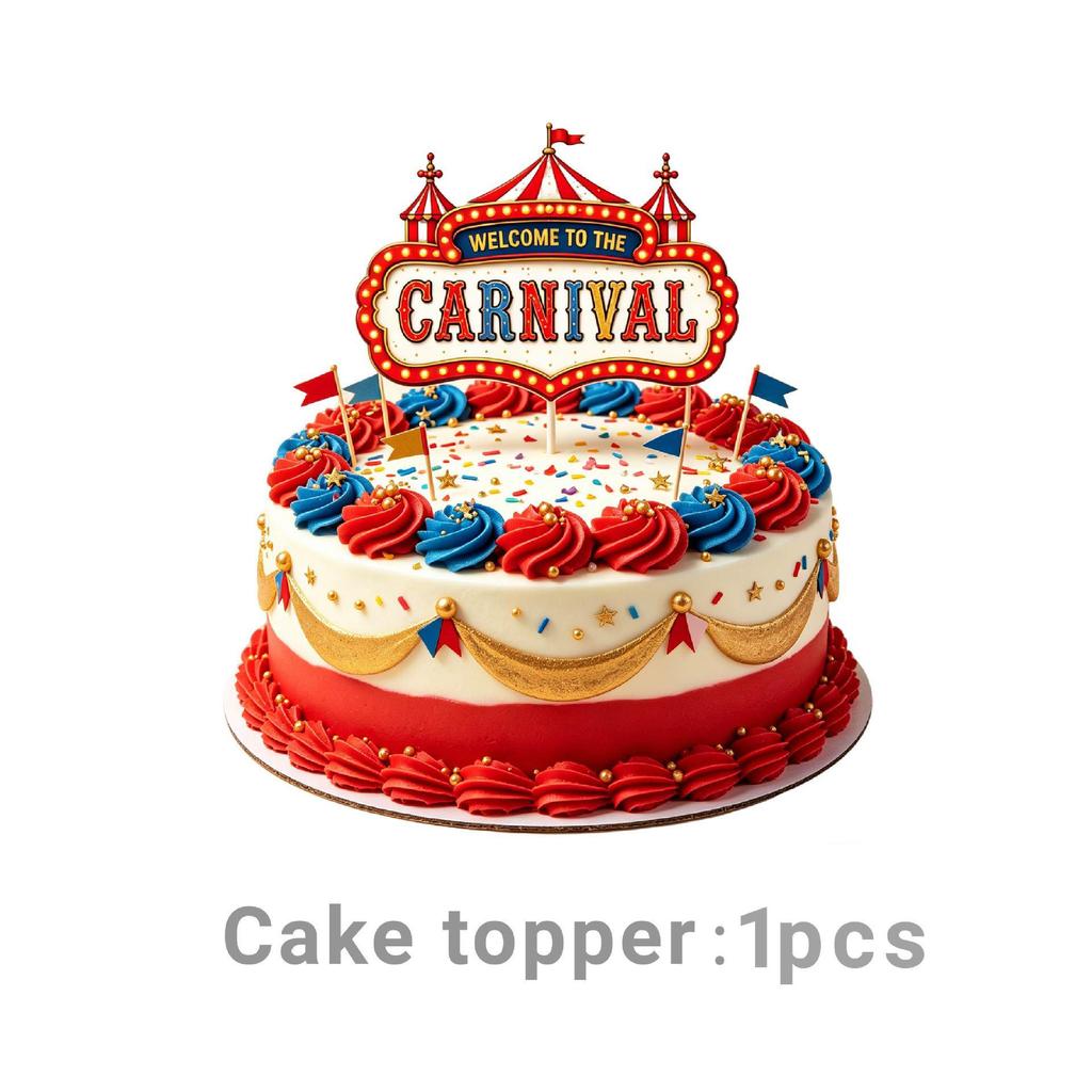 Circus Carnival Birthday Party Decorations: Balloons, Bunting, Disposable Paper Cups & Plates, Tablecloths for Kids