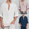 Premium Men's Long Sleeve Linen Shirt With Loose Fit For Casual Summer Comfort