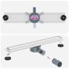 2 in 1 Shower Drain with 360 degrees  Siphon Silver 60 cm Stainless Steel 304