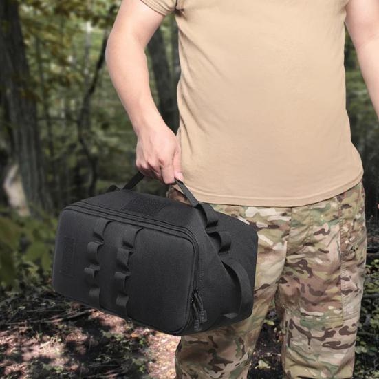 

Велика кемпінгова сумка Тактична речова сумка Відкритий Подорожі Посуд Організатор Водонепроникний Спортивне спорядження Сумка для пікніка Кемпінгу Пішохідний туризм чорний