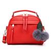 PU Leather Small Handbag For Women Girl Fashion Tassel Messenger Bags With Ball Female Shoulder Bags