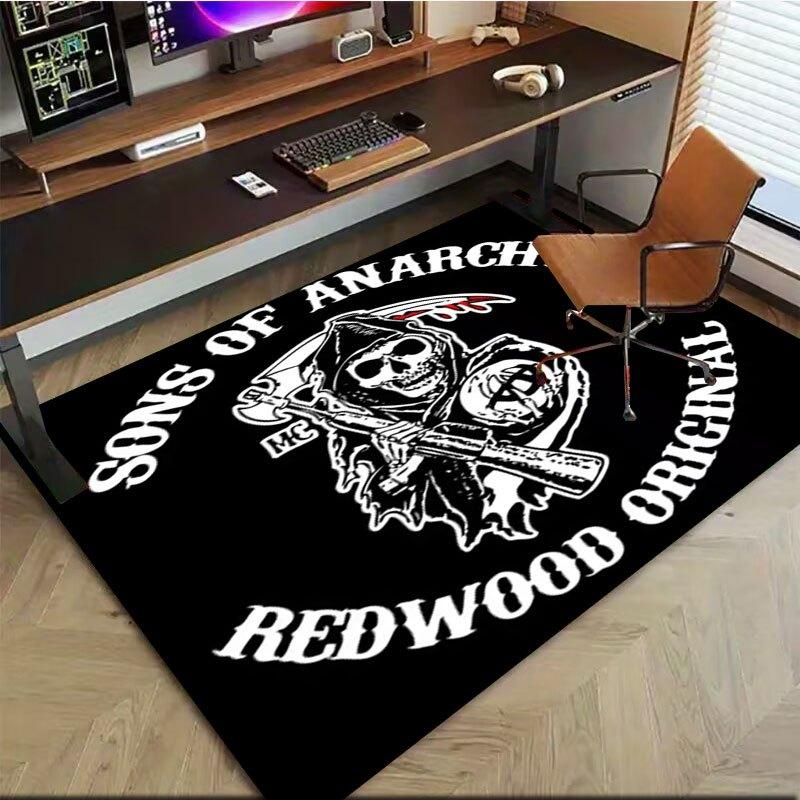 Sons of Anarchy MC Redwood Original T-ShirtOffice Mat Perfect for Home Decor Office Desk Chair Rugs Chair Carpet for Office Polyester Chair