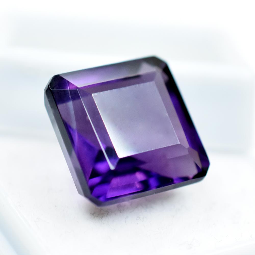 Natural Purple Tanzanite Loose Gemstone Quality Unique Square Cut 12.65 Ct for Jewelry Designs