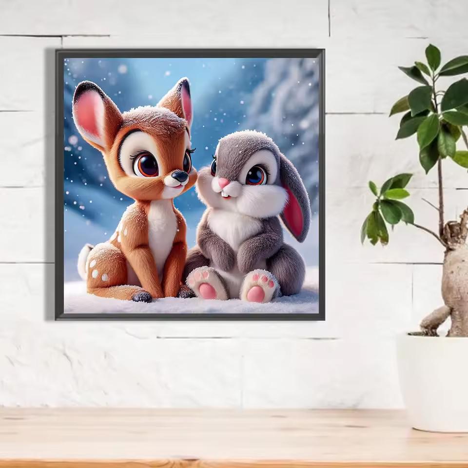 Disney Diamond Mosaic Bambi Cartoon Cross Stitch Kits Art DIY Full Square Round Diamond Painting Elf Handmade Hobby