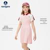 Navigare Girl's Short-Sleeve Polo Dress with Cinched Waist
