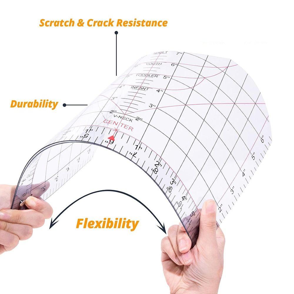 Acrylic T-shirt Measurement Tool All-in-ONE T-shirt Calibration Tool Ruler  Heat Press