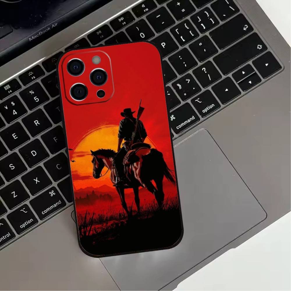 Red Dead R-Redemption 2 Phone Case For iPhone17,16,15,14,13,12,11 Plus,Pro Max Soft Black Cover