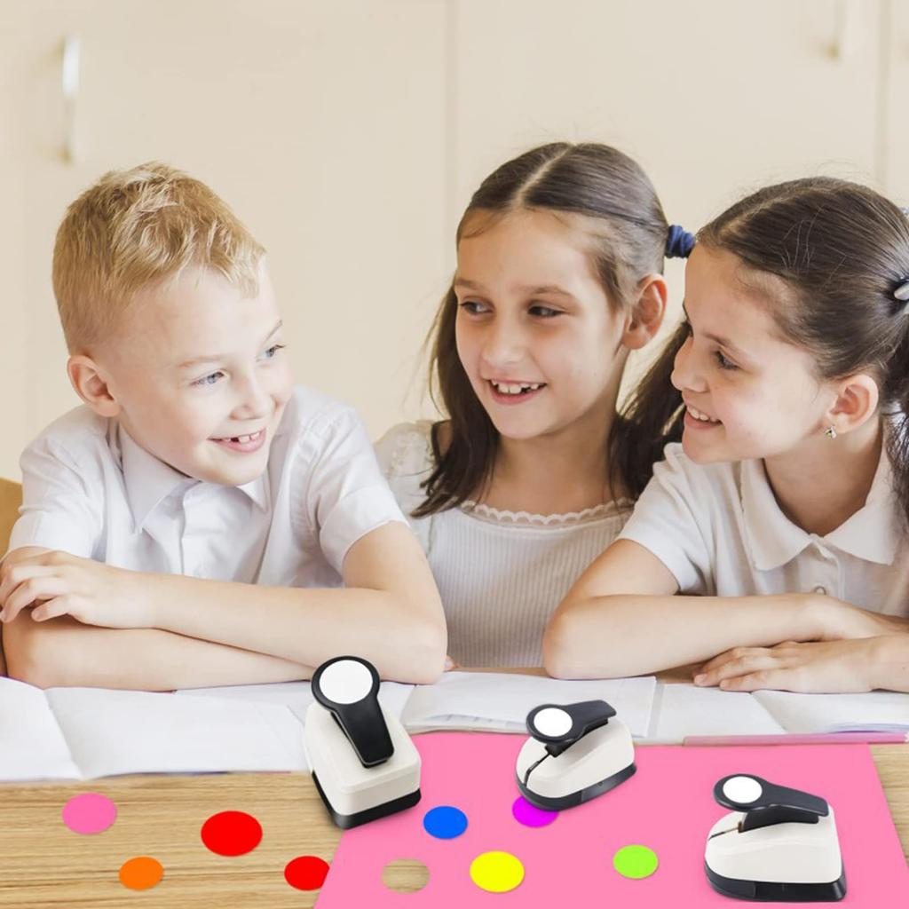 Yurika Děrovačka Craft Děrovačka Kulatá Děrovačka Kulatá Velká Děrovačka na Papír Děrovačka DIY Děrovačka pro Tvoření v Mateřské Škole Ručně Vyráběný Nástroj pro Tvoření Barevná Sada Dílků