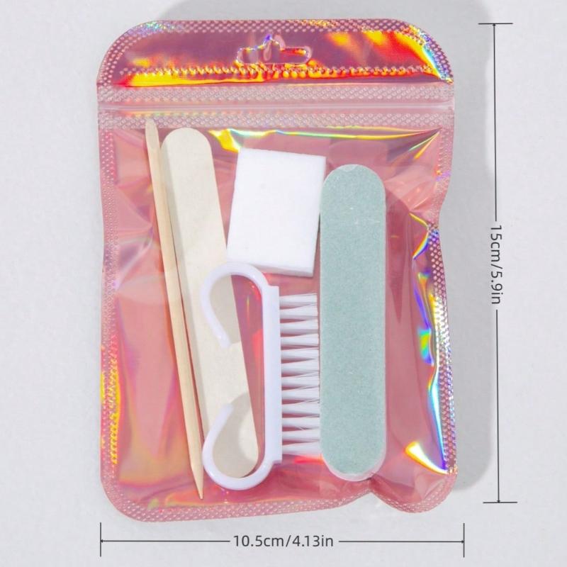 

Мини-набор пилочек и апельсиновых палочек для ногтей, двухсторонний деревянный пушер для кутикулы, кисть для нейл-арта, технические материалы для ухода за ногтями и полировки своими руками 5 Packs