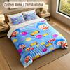 Custom Name Text Bedding 3Pcs Set,El Payaso Plim Plim 1 Duvet Cover 2 Pillowcases Soft Bed Linen For Gift