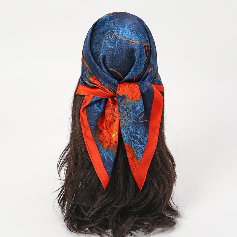 Echarpe Carree Hijab Pour Femme, Imprime Populaire De Luxe, Etoles De Plage Chaudes, Enveloppes Chale, Bandeau Pour Cheveux