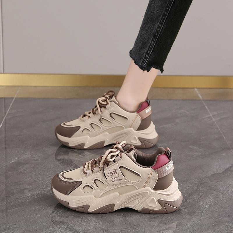 Cotton shoes winter new Putian platform velvet dad shoes small size casual sports shoes