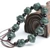 Herren und Damen Buddhistische Perlen Rosenkranz Affenkopf Armband Schmuck Jade Armband