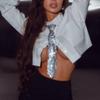 Narrow Crystal Rhinestone Neck Tie Soft Glitter Cravat Shiny Metal Sequin Necktie  Party