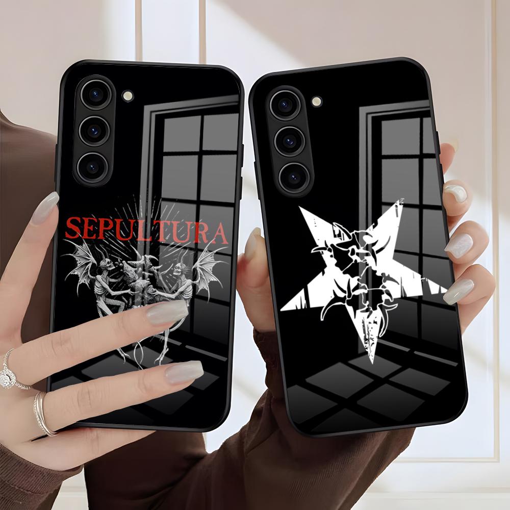Sepultura Band Phone Case For Samsung S26 S25 Edge S24 S23 S22 S21 S20 Ultra Plus FE Glass Cover