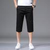 Herren Sommer Shorts Baumwolle Mode Lässig Loose Fit Gerade Hose Vintage Wadenlang Streetwear