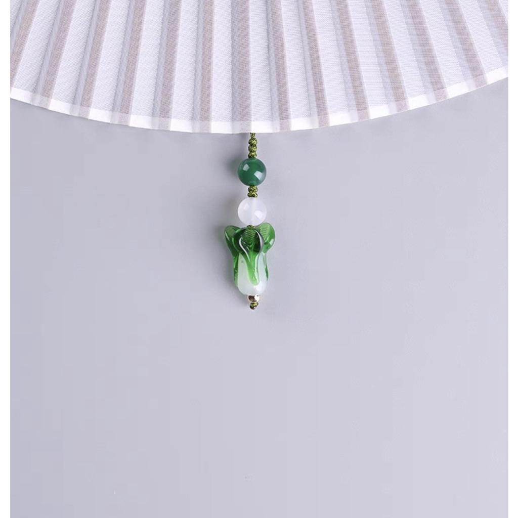 Cute Green Phone Strap Lanyard Kawaii Charms Classic Lovely Mobile Phones Accessories Beaded Handmade Key Chain Pendant