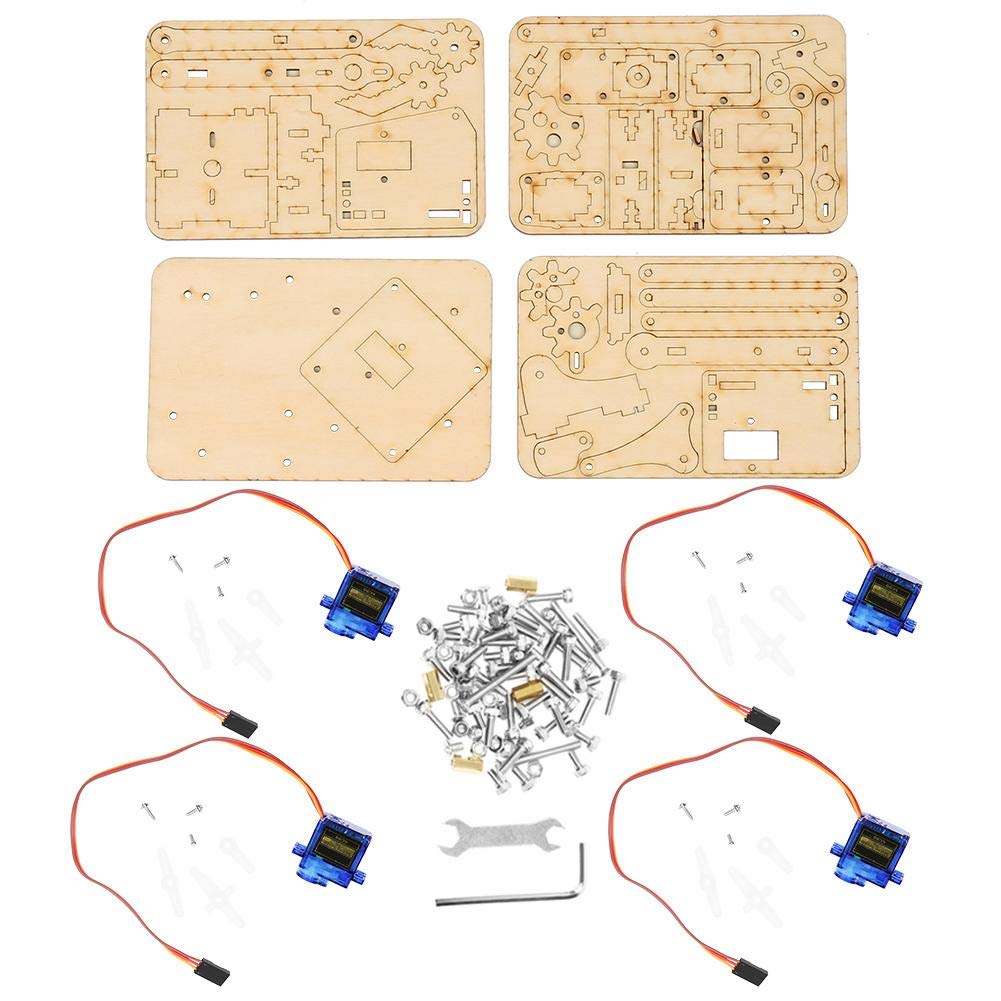 Robot Arm Kit, SG90 Servo Motor, 4DoF, Lightweight, Assembled DIY Mechanical Arm, Compatible with SNAM1500