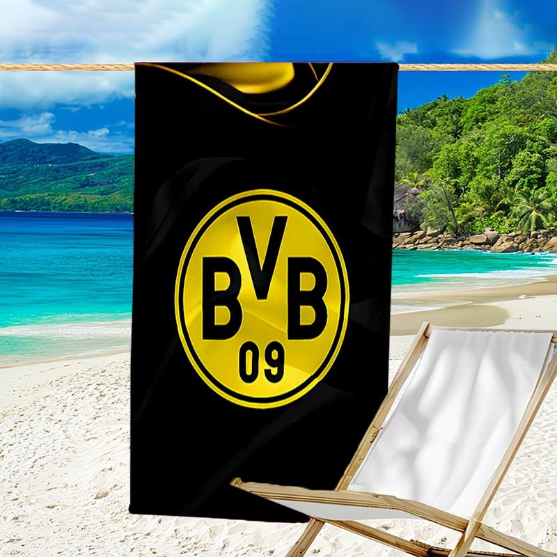 1pc B-BVB Beach Towel, Beach and Seaside Swimming Pool Equipment, Fashion Pattern, Rectangular, Travel Essentials